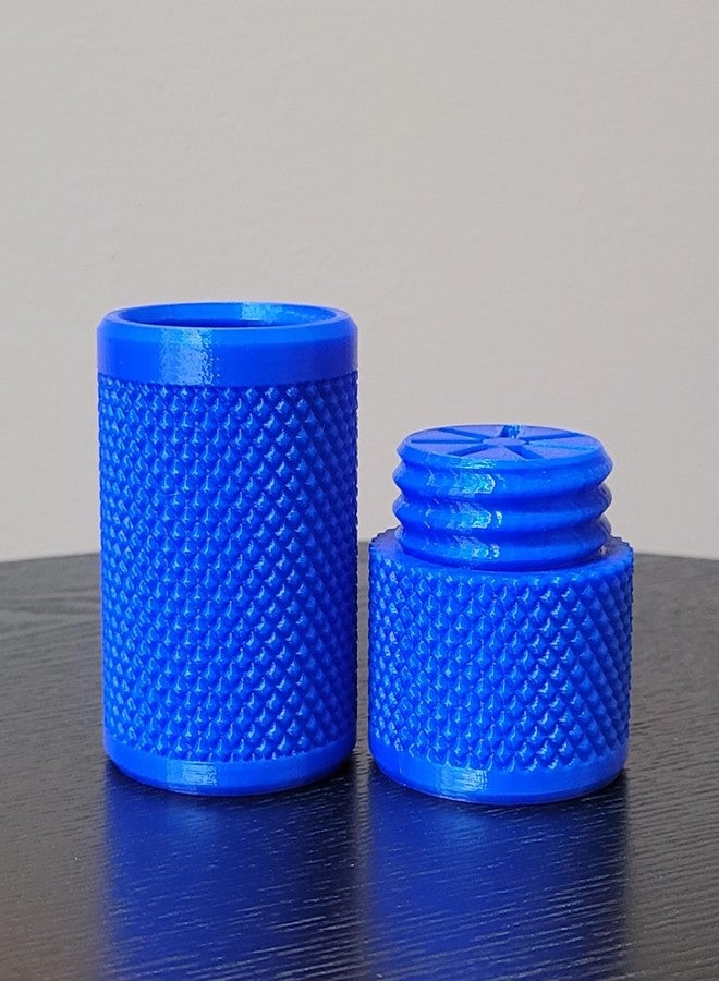 Znet3D Eye Drop Vials Holder & Storage Case - Screw-On Lid, Knurled Pattern - Keep Vials Safe & Organized to Keep Track of Your Daily Usage. 1-Slot, 3-Slot or 7-Slot Options. (Blue, 7 Slot) - Image 5